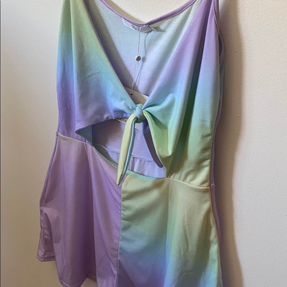 NWT Missguided tie dye romper